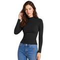 Blusa Gola Alta Cacharrel Manga Longa Segunda Pele Em Algodão